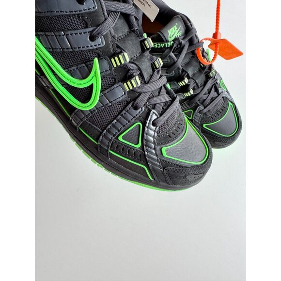 NIB 2020 NIKE x OFF-WHITE Air Rubber Dunk Black Green Strike Sneakers, Size 7 - Picture 4 of 16